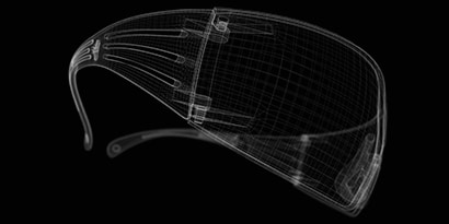 SecureFit-vernebriller sett fra siden
